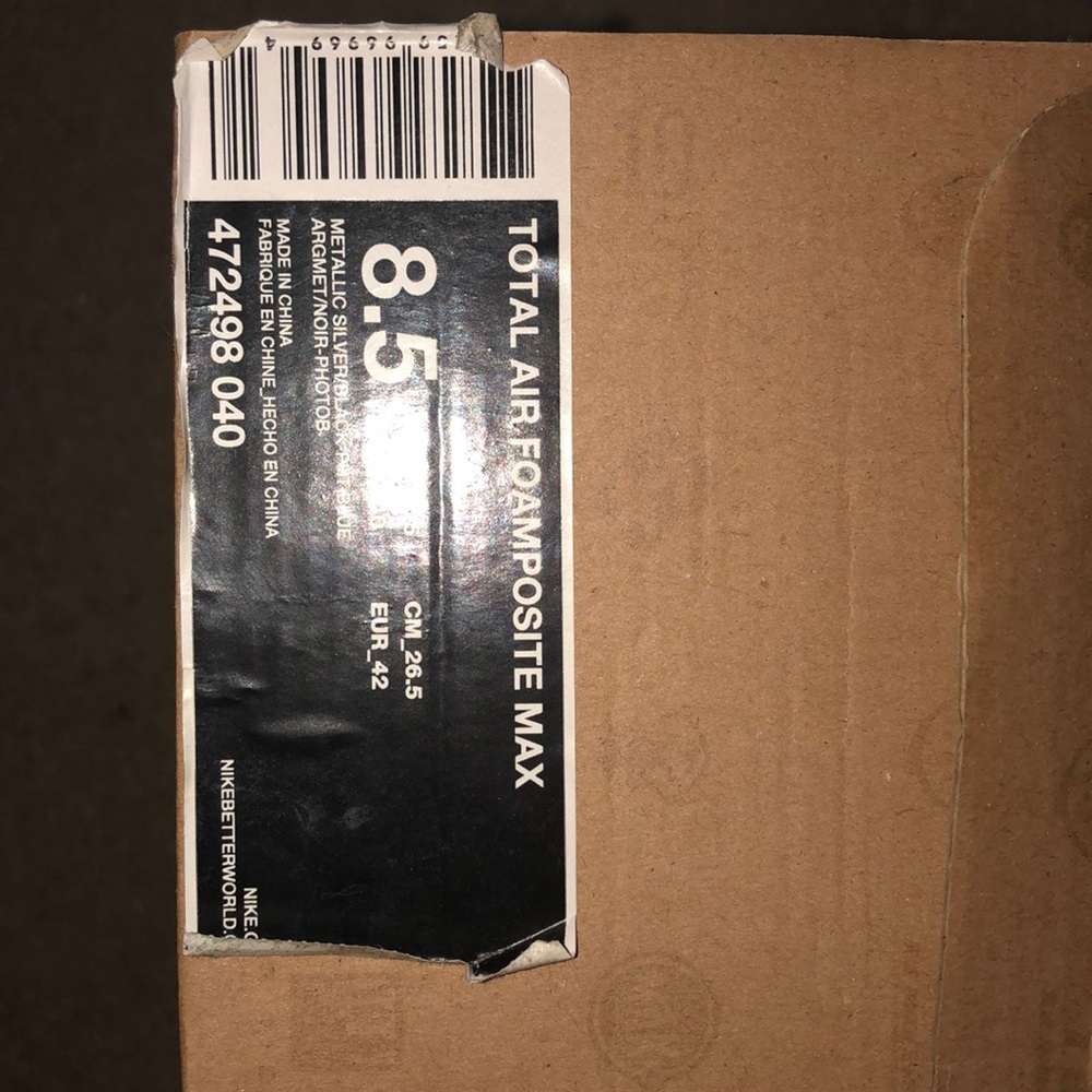 Nike total air foamposite max